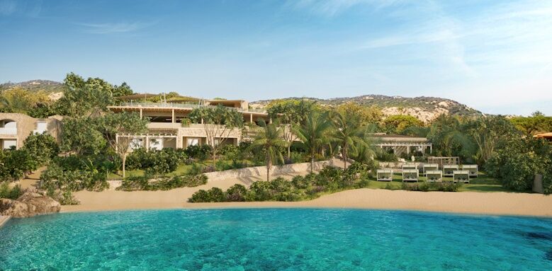 7Pines Resort Sardinia, view of main building