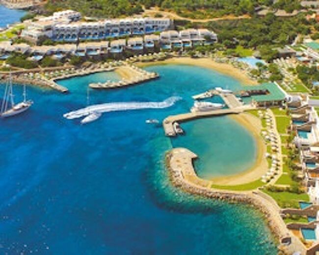 Elounda peninsula, aerial view