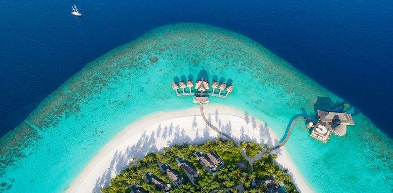 Anantara Kihavah Maldives aerial view