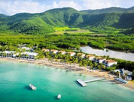 Carlisle Bay, aerial view