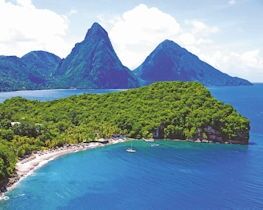 anse chastanet, main beach view
