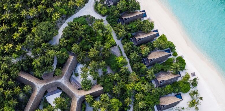 The St. Regis Maldives Vommuli, aerial view