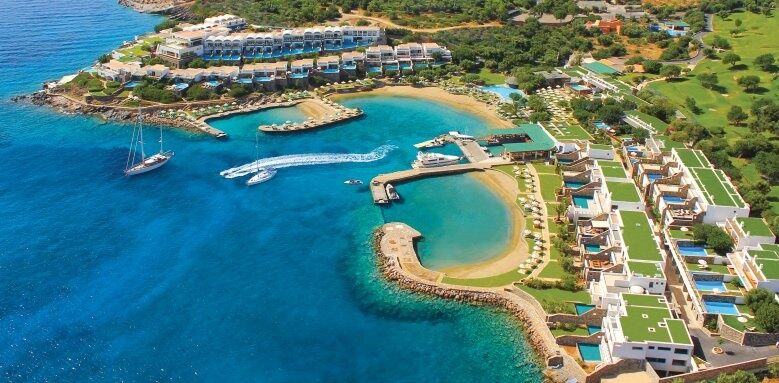 Elounda peninsula, aerial view