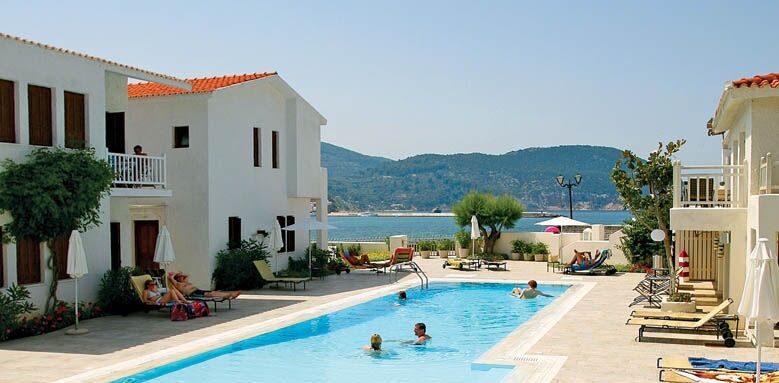 Skopelos Village Suite Hotel, pool and exterior
